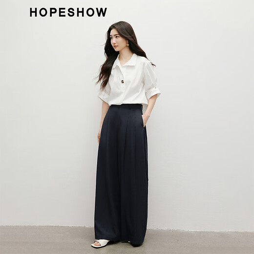 Red sleeve casual professional shirt 2025 summer and autumn new women's lapel temperament versatile and slim and unique temperament commuting top This white 001 (pre-sale 7.9) S
