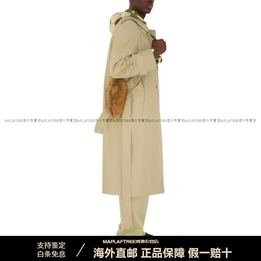 Burberry (BURBERRY) new year solid color lapel single-breasted long-sleeved mid-length windbreaker for men camel camel one size 46