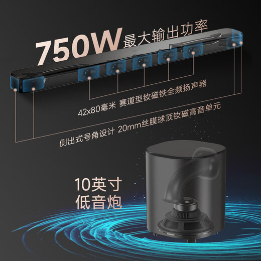 JBLBar500MK2 Echo Bar Home Theater Speaker 5.1 Virtual Dolby Atmos Soundbar Wireless Subwoofer Living Room TV Audio Bar 500MK2