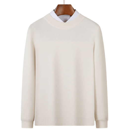 Antonio heavyweight 510g Siping thickened cashmere + sheep wool men's sweater cardigan spring and autumn bottoming shirt