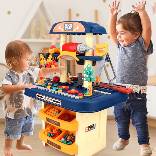 
Jiashi screw screw toy 1-3 year old children's repair tool box set for home appliance drill baby Vitao puzzle multi-function tool box + electric drill (battery delivery)