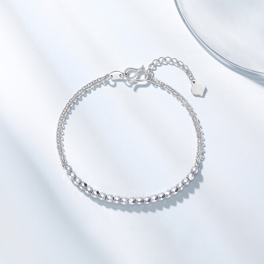 Trendy Acer Explosive Bounce Beads PT950 Platinum Bracelet Women's Bracelet Stackable High-end Birthday Gift Price Approximately 4.2g