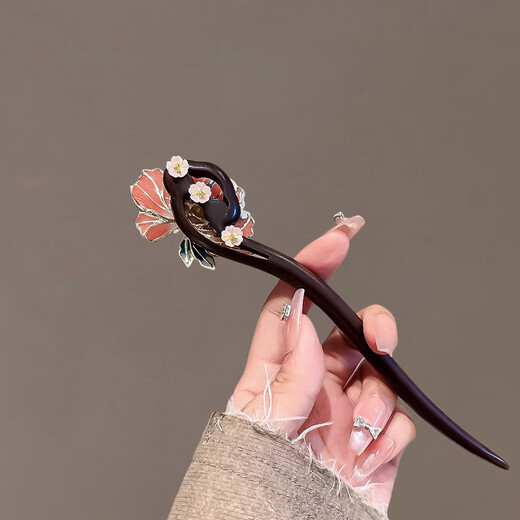 Su Shiliu peony flower hairpin new Chinese style women 2025 new high-end sandalwood Hanfu headdress hair accessories national style hairpin gift national beauty peony flower hairpin