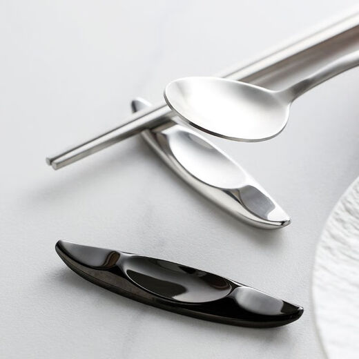 Fantasy high-looking chopstick holder chopstick holder kuaizi spoon holder stainless steel household creative chopstick pillow metal chopstick holder black + silver 2 pack 304 stainless steel chopstick holder