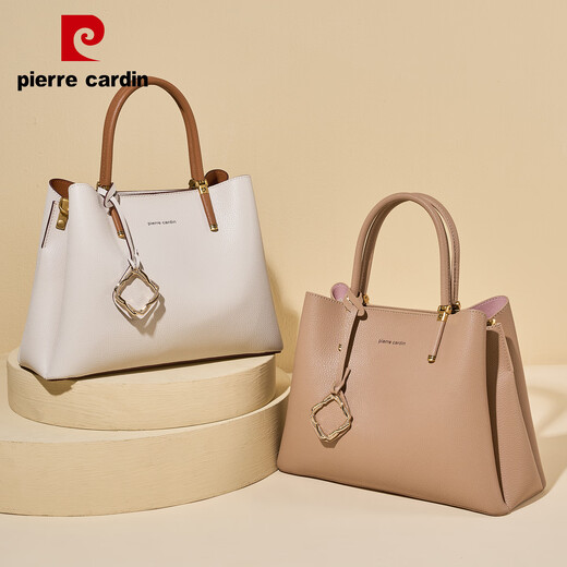 Pierre Cardin Light Luxury Pendlertasche 2025 Neue Mode vielseitige Kapazität Einfacher trendiger One-Shoulder Crossbody Damenbeutel Beige