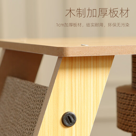 Fandu Pet House Cat Climbing Frame Corrugated Cat Scratching Post Sloping Design for Better Cat Scratching with Funny Cat Toy Cat Scratching Board