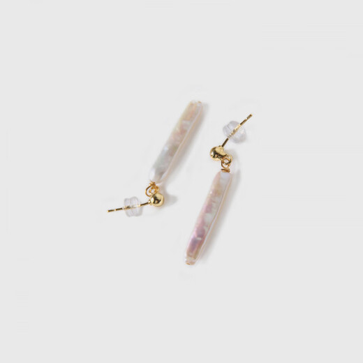 Fat Donglai's same style seawater pearl pendant Xiaohange romantic incarnation of Baroque special-shaped long pearl earrings pearl earrings. F