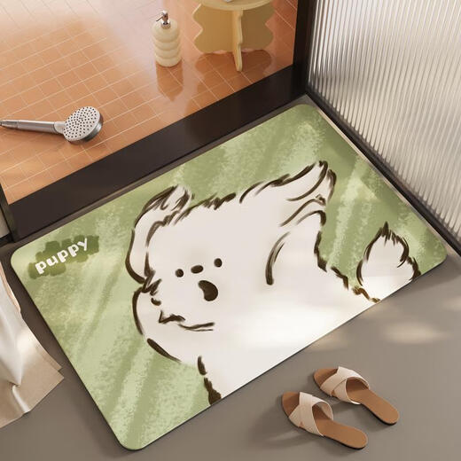 Sanqihu Cartoon Badezimmer Wasserabsorbierende Bodenmatte Toilettentür Anti-Rutschmatte Badezimmer Haushalt frei wasserdichte Fußmatte Kleiner Teppich 1391 glatte Scheiße 1 Stück 40*60 cm Wasserabsorption und schnelles Trocknen
