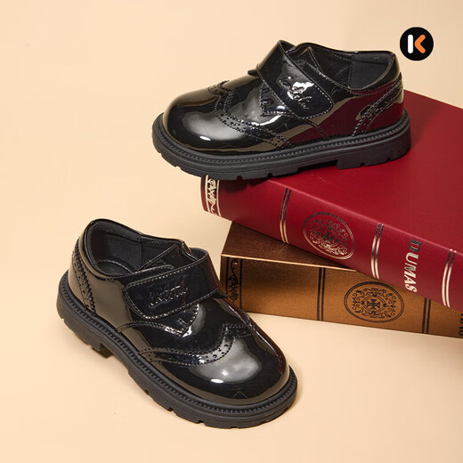 Carter Rabbit children's black leather shoes 2025 autumn new kindergarten children's dress shoes stage performance shoes black 26 inner length about 17.0cm foot length about 15.8-16.4