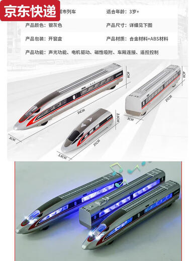 Yunmao High-speed Railway toy train remote control alloy Fuxing EMU model toy simulation Harmony children electric boy pure electric version alloy Fuxing single section white