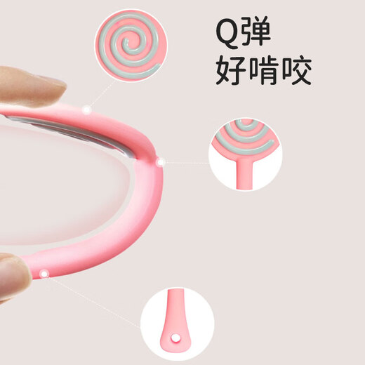 Anneau de dentition sucette Bow pour bébé, bâton molaire apaisant en silicone souple à croquer, jouets buccaux