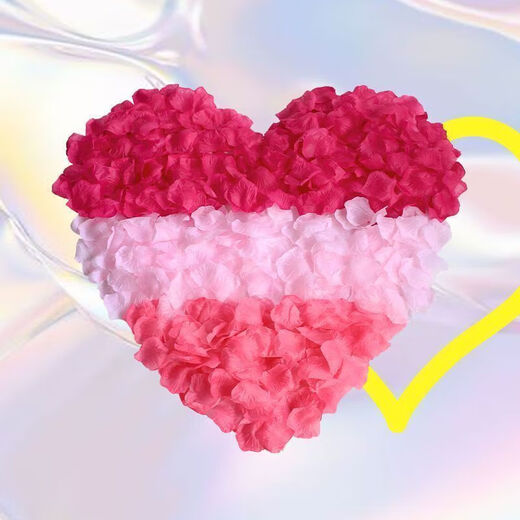 Simulierte Rosenblätter Hochzeitshand bestreut Hochzeitsraum KTV Bar Bekenntnis Vorschlag Valentinstag Dekoration hellrosa über [999 Stücke]
