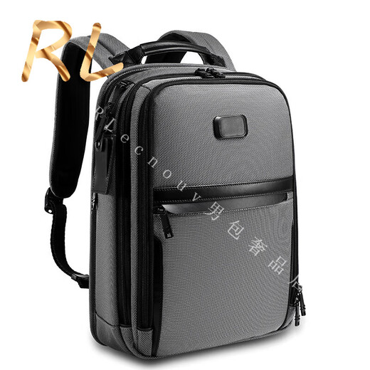 Goldwin Light Luxury Marke 2025 Neuer Männer -Rucksack für Business Casual Pendel -Leder Computer großer Kapazität wasserdichtes Rucksack Grau Grau