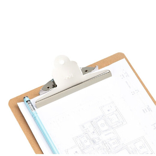 Deli (deli) wood texture metal butterfly clip A4 writing board folder folder business report folder brown Deli 9227 writing board folder (soil brown) (only)