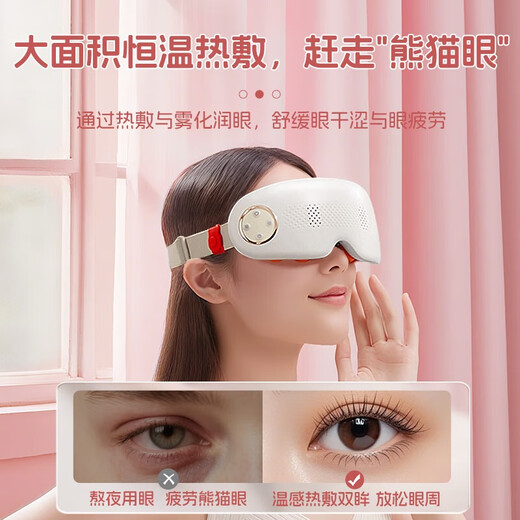 Apple Rabbit圣诞节礼物生日礼物可视化眼部按摩仪送女生女朋友闺蜜老婆女士女定制logo小众高级实用走心礼品 Q9点震款蒸汽可视护眼仪-升级款-粉色插画礼盒