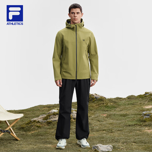 
FILA official couple woven jacket 2025 autumn new fitness outdoor sports windproof and moisture-permeable hooded top