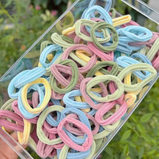 Hairband for girls 2025 new high-end hair rope for adults, hair tie, rubber band, high elasticity and durability, ponytail head rope hair accessories, dopamine mixed pack, five pack, colorful