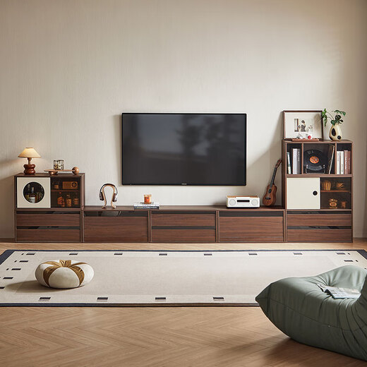 Lin's Home TV Gabinete de TV de Lin Almacenamiento y gabinete de almacenamiento Integrado Half Wall Combiner Combination Room Home KQ4E