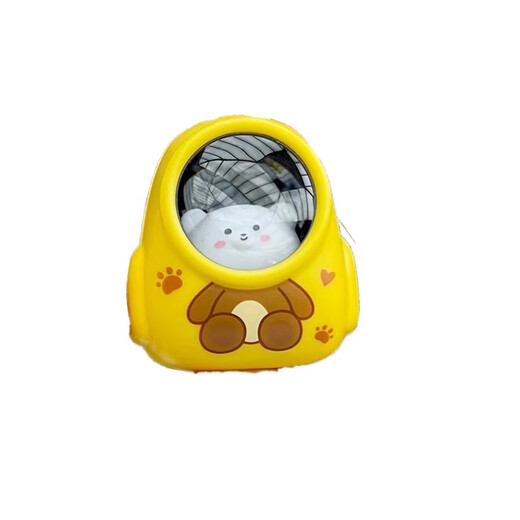 Cartoon luminous backpack kitten and bear key chain pendant school bag pendant night light children's luminous key chain school bag night light key chain - pink