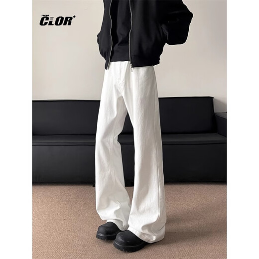 Clor Scimitar Jeans Herren Cleanfit Amerikanische Modemarke Lose vielseitige gerade Hose NZ15 White XL