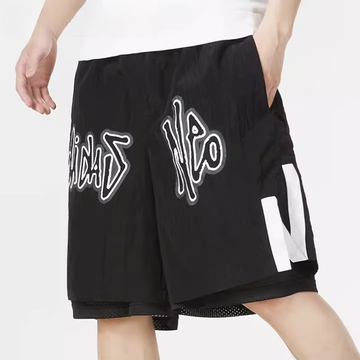 阿迪达斯 （adidas）男款夏季工装风宽松运动休闲梭织口袋短裤HC9737官方旗舰正品 IP4956黑小字母 M