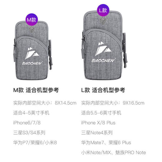 Zhizhou running mobile phone arm bag outdoor mobile phone bag men's and women's universal arm strap sports mobile phone arm sleeve wrist blue diamond pattern