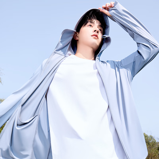 Miniso Sun Protection Clothing Men's High Power Sun Protection UPF100+ Large Brim Sun Protection Clothing Summer Fishing Clothing Z Black L