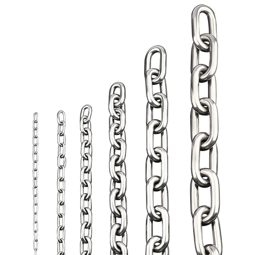 Tianzhuo Hardware 304 stainless steel chain seamless short ring long outdoor clothes drying chain thickened iron dog chain lock pet lifting chain long ring 3mm (price for 3 meters) (load capacity 80 kg)