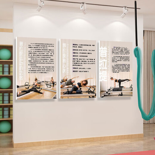 Sailoto Pilates hanging painting, body fitness, yoga studio, cultural wall, environmental creation, decorative painting, yoga classroom inspirational 01+ Pilates Medium