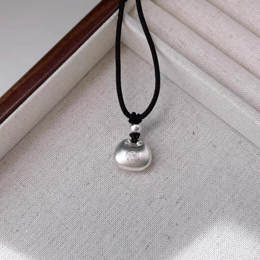 Love 999 pure silver pendant for female little fat fortune pendant solid transfer necklace Chinese style clavicle chain birthday gift for girlfriend