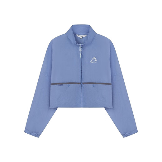 
Teenie Weenie Bear Women's Jacket 2025 Summer New Lightweight Comfortable Fashion Short Stand Collar Top Blue M