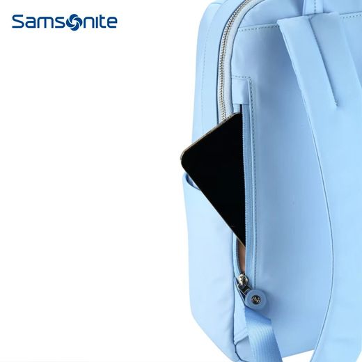 Samsonite Backpack 14-inch Laptop Bag Large Capacity Backpack School Bag for Men and Women Business Commuting and Travel Blue Slightly Flawed Model Special Price Clearance Dry Cleaning and Hot Air Drying Strictly Prohibited
