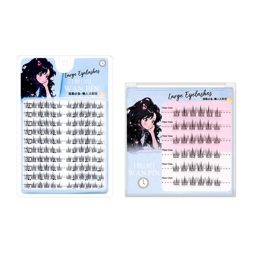 Lazy Sunflower False Eyelashes Natural Mommy Segmented Clear Soft Curly Large Capacity Comic Eyelashes 6 Rows Glue Free Sunflower 1 Piece 12mm