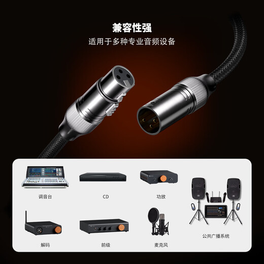 FOSI AUDIO HIFI fever brand XLR XLR cable male to female audio microphone balanced cable fever grade 0.3m XLR XLR cable pair