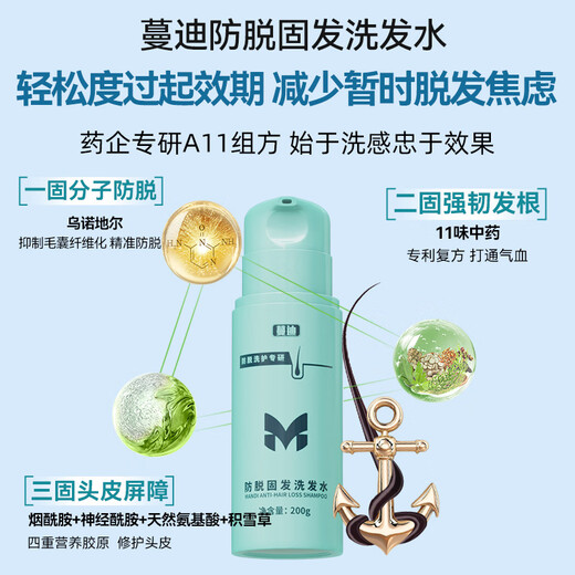 蔓迪米诺地尔泡沫剂 5%（60g:3g）*60g/瓶*3瓶+蔓迪防脱固发洗发水 200g