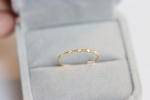 Chili Japanese 18k gold moissanite diamond ring female yellow rose gold tail ring ring classic and versatile No. 1-2 5 * moissanite