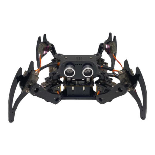 UREBOT URB四足仿生蜘蛛编程机器人Arduino机器人 STEAM教育 二次开发 学生玩具 TA基础版+电池+超声波+陀螺仪（豪华套餐） 组装