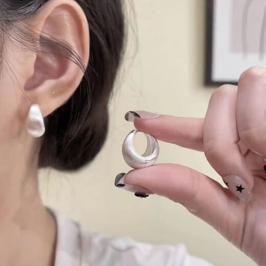 KZD old phoenix pure silver 999 earrings for women, western style anti-allergic ins for sleeping, no need to remove the ring, new earrings pure silver earrings, S999 pure silver earrings for women, western style, anti-allergic ins for sleeping