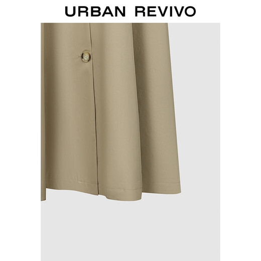 UR new autumn women's retro modern large lapel ultra-loose windbreaker jacket ULG150003 Khaki (loose) S (XS-S)