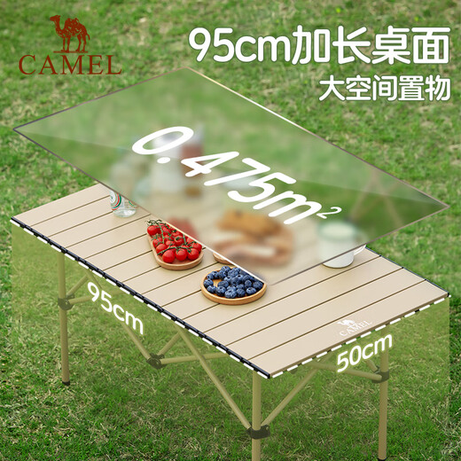 Camel (CAMEL) JD.com exclusive outdoor folding table folding chair camping picnic camping table and chairs 1 table 4 chairs set