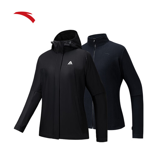 ANTA Fleece 3-in-1 Soft Shell Jacket丨Earth Shell Sports Jacket Women's Polar Fleece Lined Jacket Top
