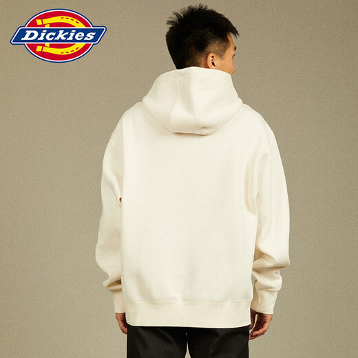 Dickies秋冬加绒卫衣男情侣连帽印花学生商场同款休闲百搭上衣女 黑色12596 【圆领-男女同款】 M