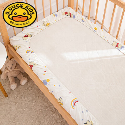 G.DUCKKIDS婴儿床床笠纯棉a类新生儿宝宝床单全棉儿童床罩拼接床垫套罩定做 恐龙宝宝 70*120【床笠】