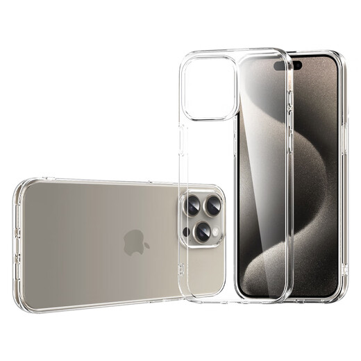 ESCASE适用苹果16pro手机壳iphone16pro保护套透明超薄防摔TPU软壳简约时尚网红潮款男女全透明