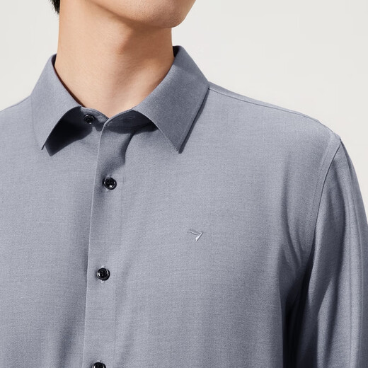 Qipai Solona far infrared heat storage men's 2025 autumn lapel micro-brushed soft business long-sleeved shirt