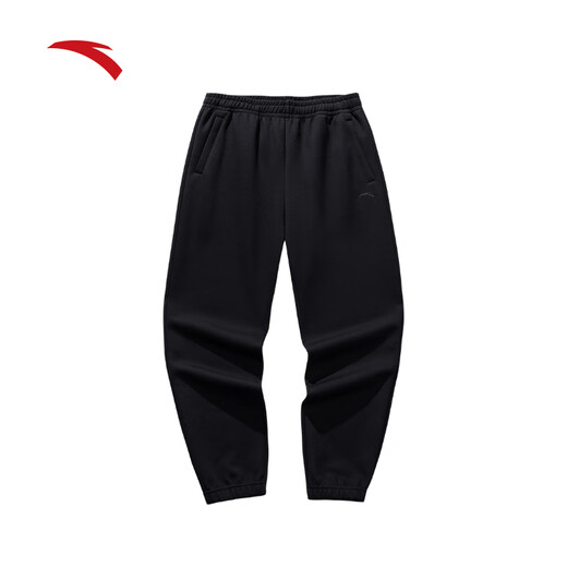 Anta (Anta) Jogginghose Herren Hoodies 25 Jahre Sommer atmungsaktiven Outdoor-Laufen Hose Casual Hosen, die lose Hosen binden [Logo Gummi Schließung] Schwarz 7304-1 XL