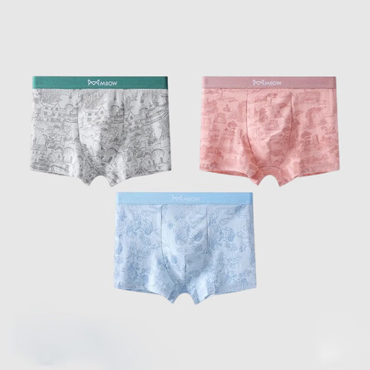 Cat Men's Sous -wear Men's Pure Cotton imprimé Boxer Shorts 7A Mulberry Silk Antibacterial Loose Loose Taille Boxer Boxer Head