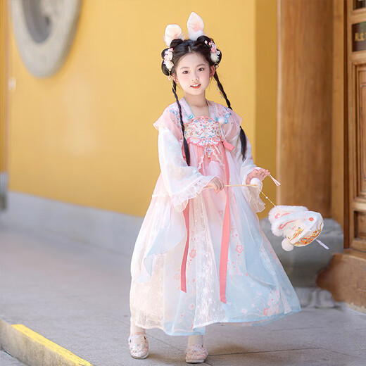 
Flag Platinum Hanfu Girls Autumn 2025 New Children's Ancient Style Super Fairy Spring and Autumn Princess Dress Xiaoyuetu 130