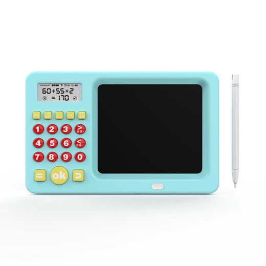La máquina de capacitación de computadora smart de la máquina de capacitación de computadora inteligente para niños Configuración de preguntas automáticas Matemáticas LCD LCD Y PINTING TABLE DE APRENDIDO Cálculo oral Tesoro + Tablero de escritura a mano Dos en uno Inglés [Azul] Inglés
