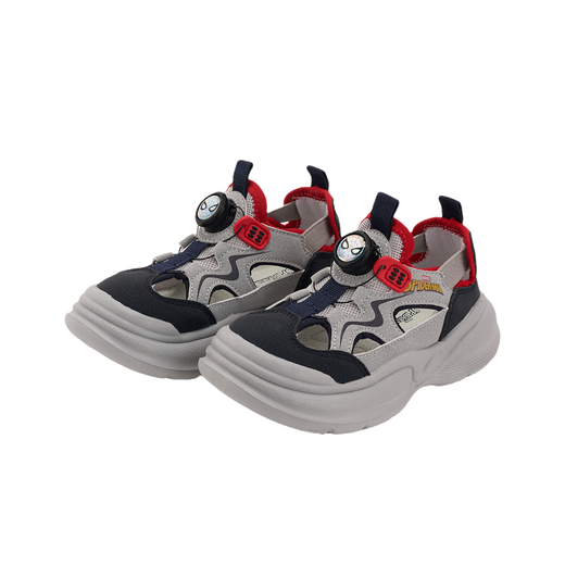 Children's Sports Sandals Boys' Shoes 2025 Summer New Hollow Sandals Baotou Anti-kick Casual Soft Soled Children's Shoes Blue 33